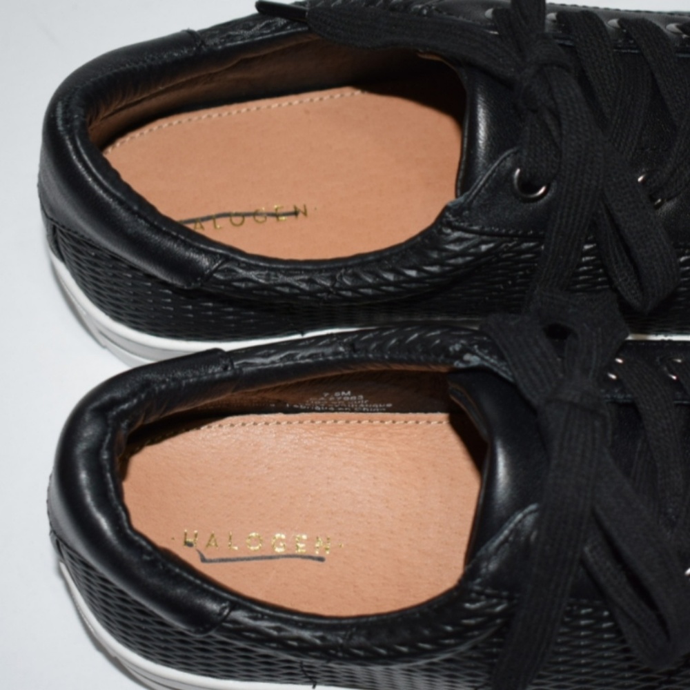 Leather Halogen Bethany Platform Sneakers Size 7.5 - Picture 6 of 8